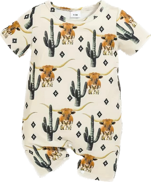 Western longhorn Romper