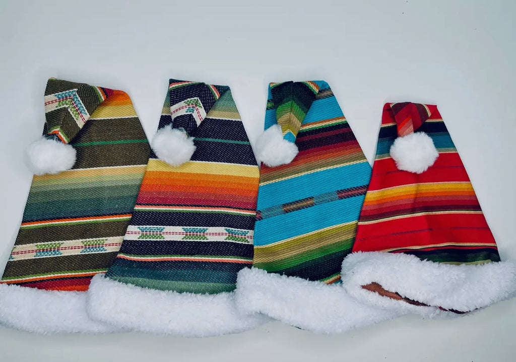 Black Serape Santa Hat