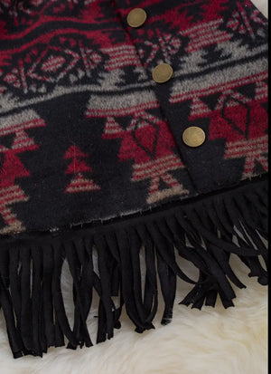Aztec Faux Wool Skirt