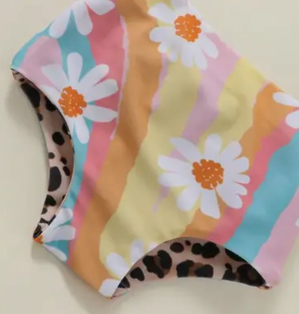 Rio Reversible Leopard Flower 2 Piece