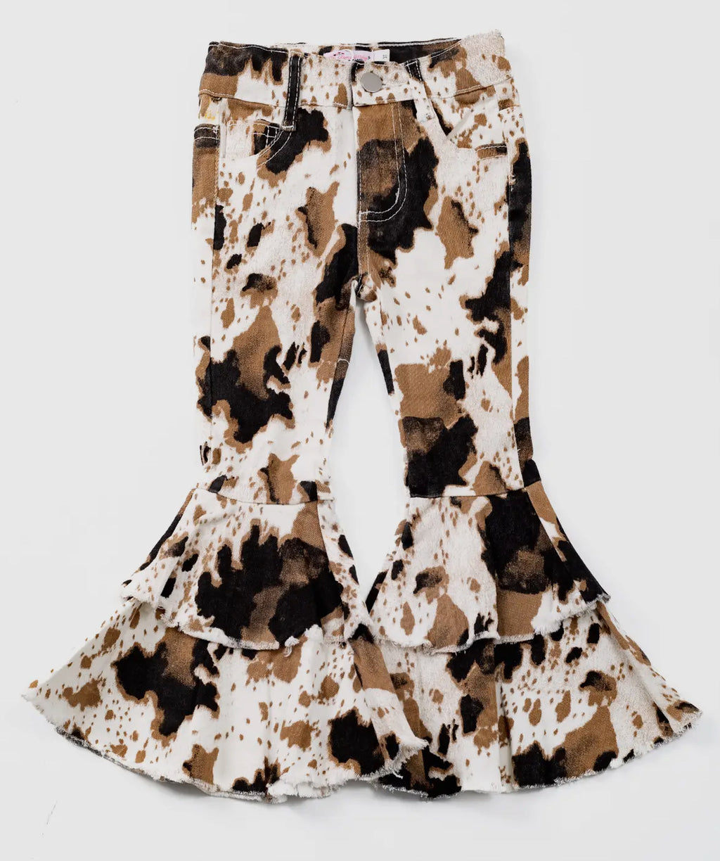 Cow Print Denim Bells