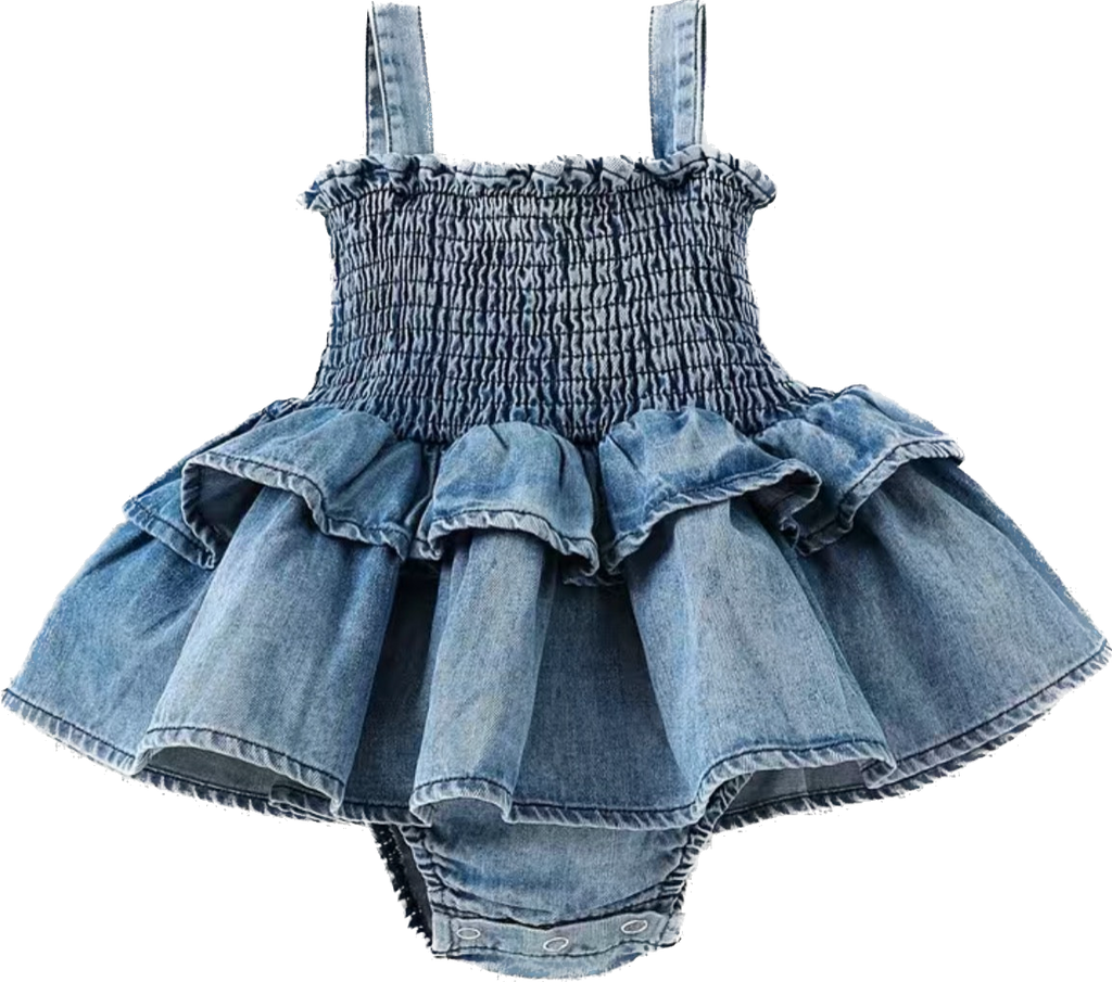 Denim Ruffle Dress