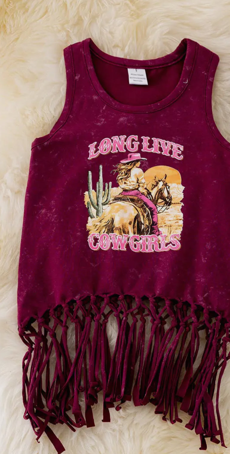 Long Live Cowgirls Fringe Tee