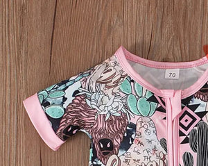 Cartoon Cactus Romper