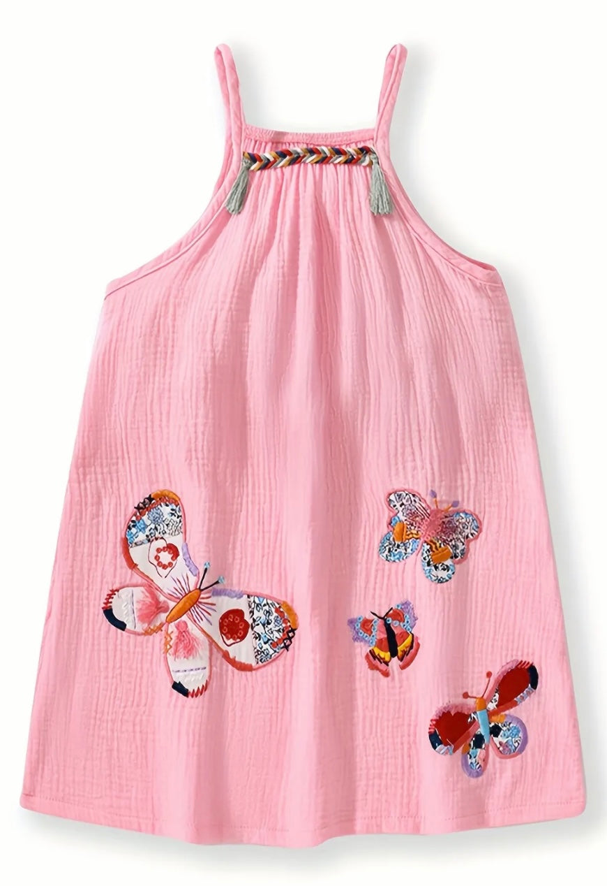 Embroidery Butterfly Dress