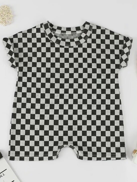 Checkered Jumpsuit Romper