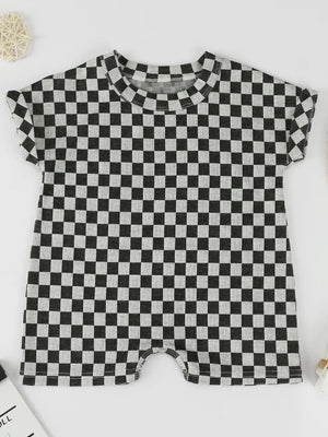 Checkered Jumpsuit Romper
