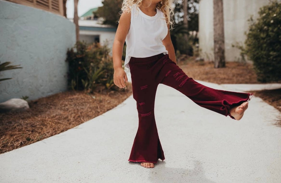 Wine Denim Bells