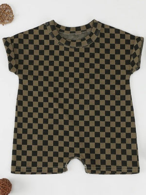 Checkered Jumpsuit Romper
