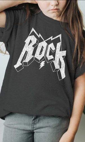 Charcoal Retro Rock Tee